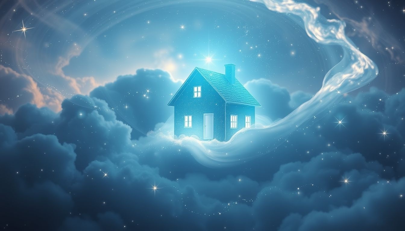 Rêver d'une maison bleue symbolise paix intérieure et équilibre émotionnel.