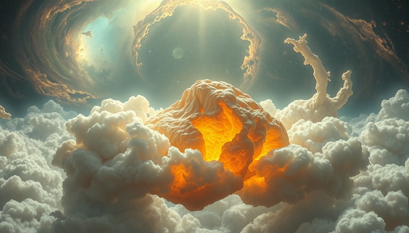 Rêver d’une mie énorme symbolise abondance et excès digestifs.