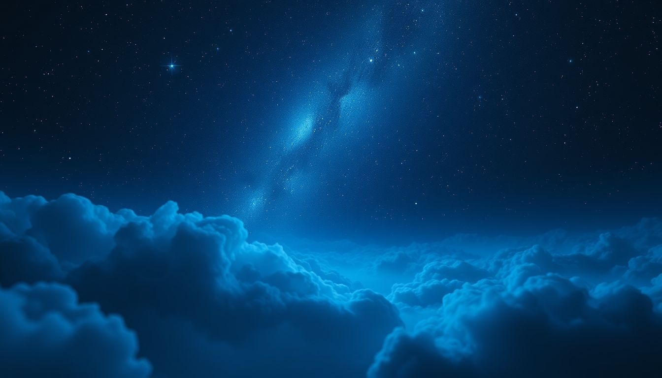 Rêver d'une nuit bleue évoque paix intérieure et réflexion profonde.