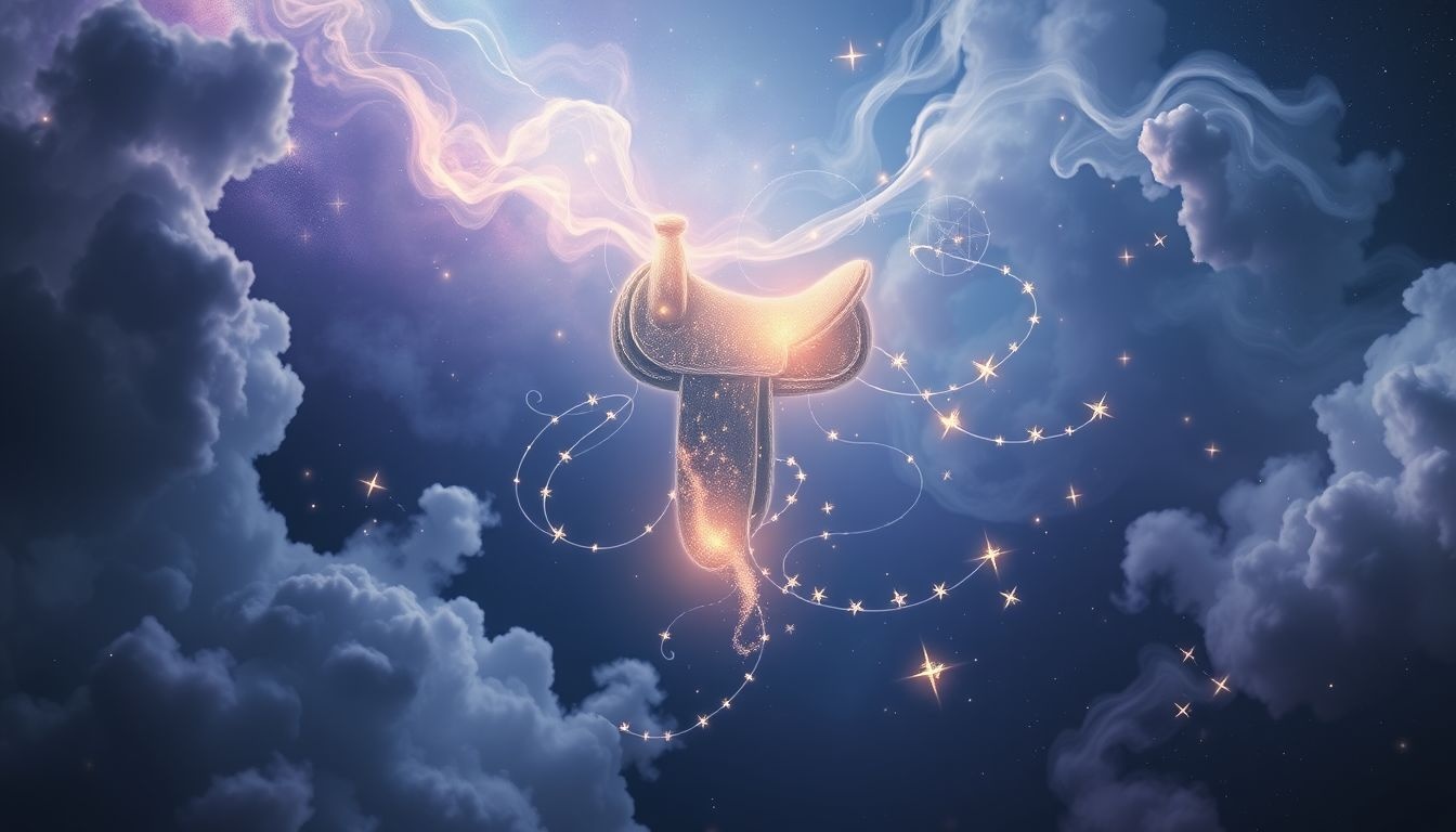 Rêver d'une selle symbolise souvent contrôle et maîtrise personnelle.