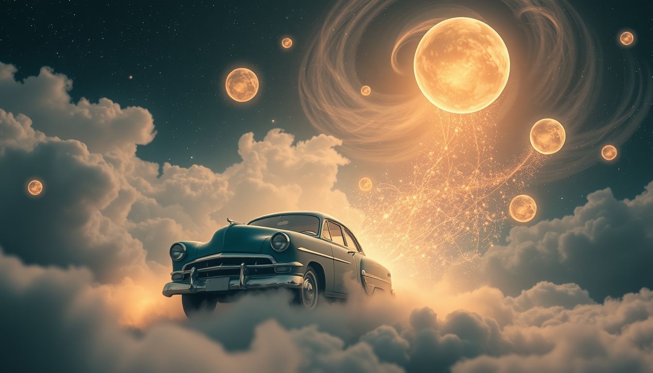 Rêver d'une vieille voiture évoque souvent un passé chargé d'émotions.