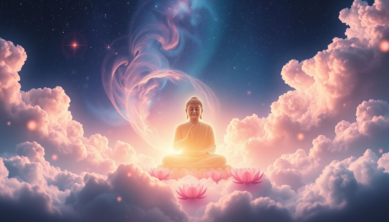 Rêver de Bouddha symbolise la quête de paix intérieure profonde.