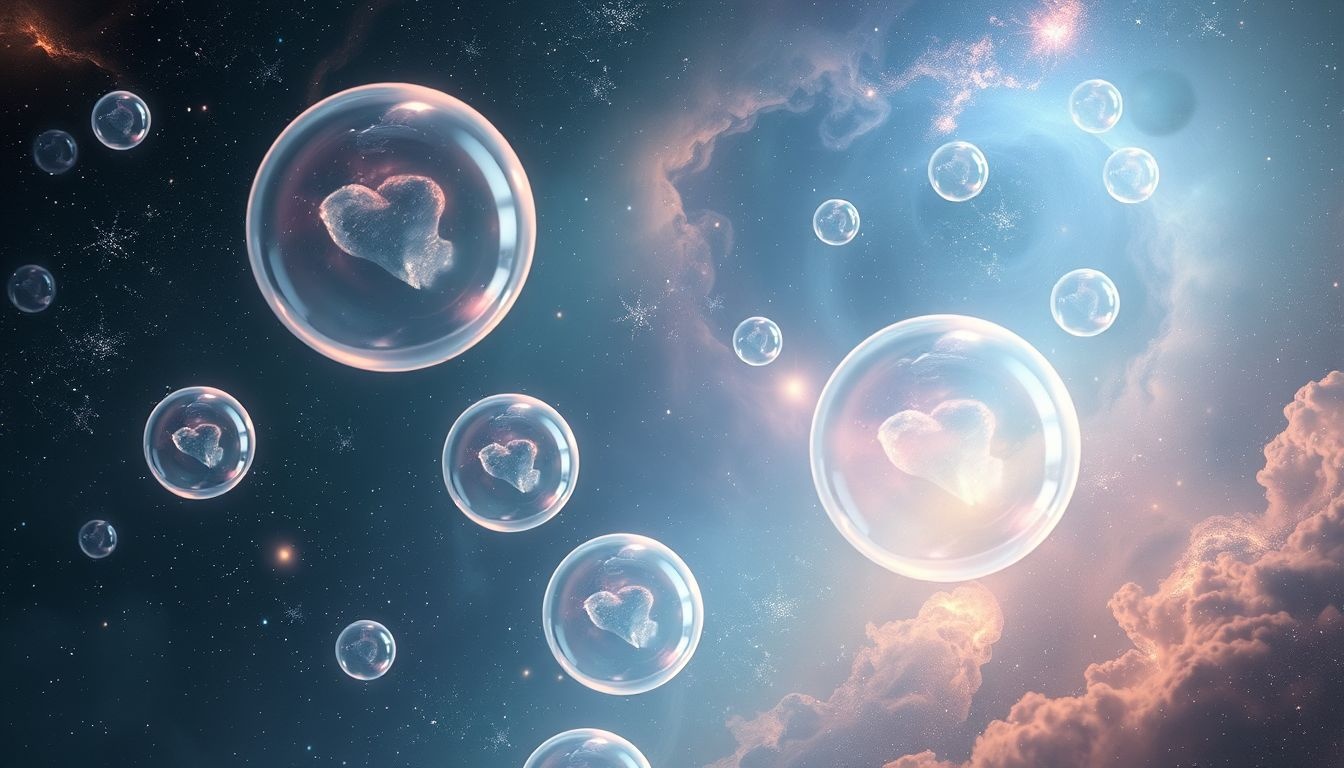 Rêver de bulles reflète vos émotions face à un changement récent.