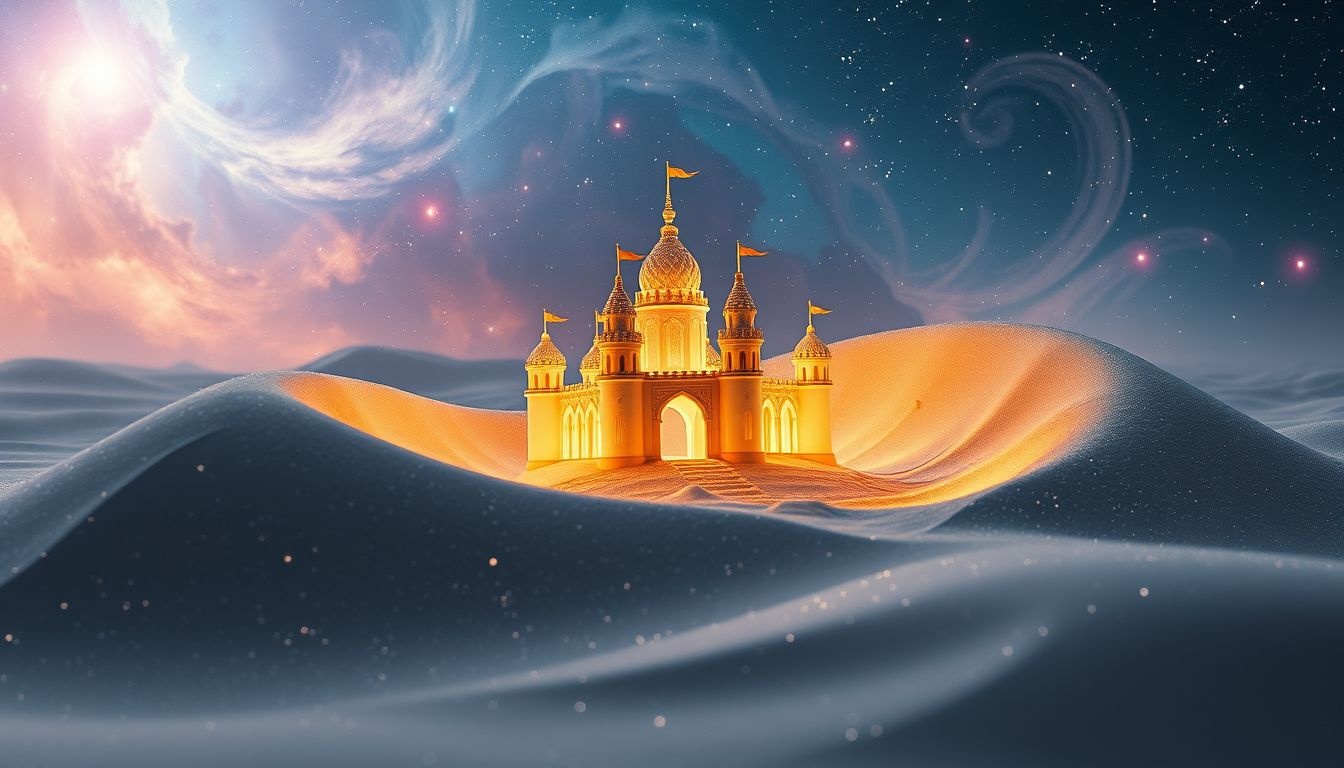 Rêver de château de sable symbolise ambitions éphémères et créativité naissante.