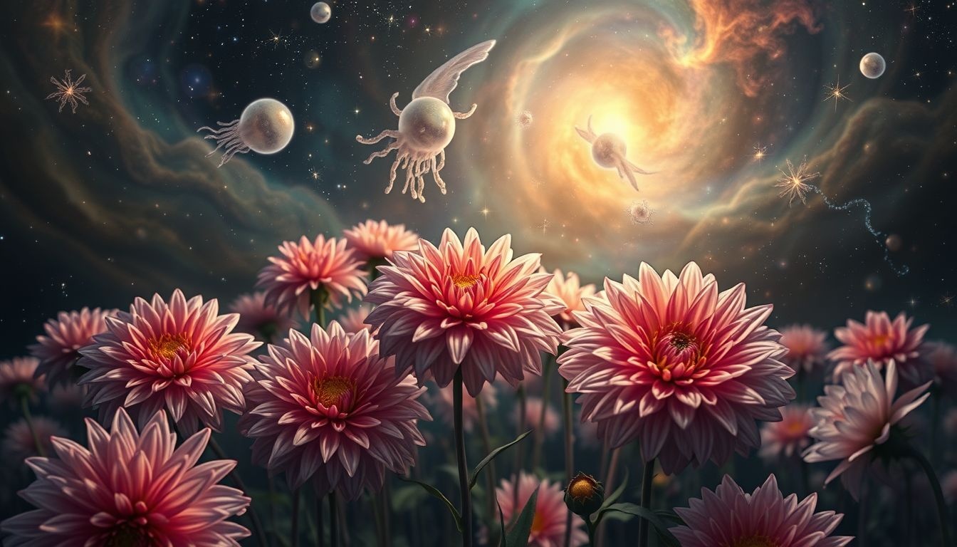 Rêver de dahlias parasités symbolise les défis et protections nécessaires.