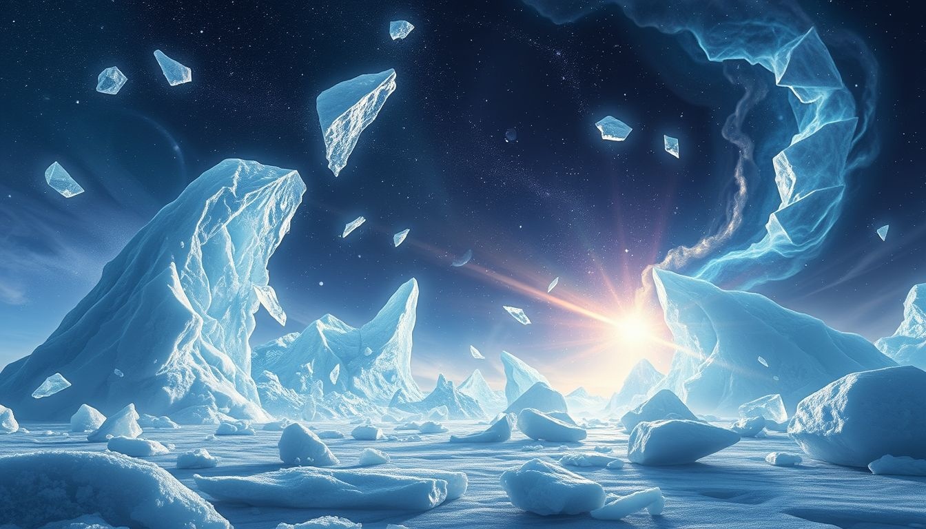 Rêver de briser la glace symbolise une transformation intérieure profonde.