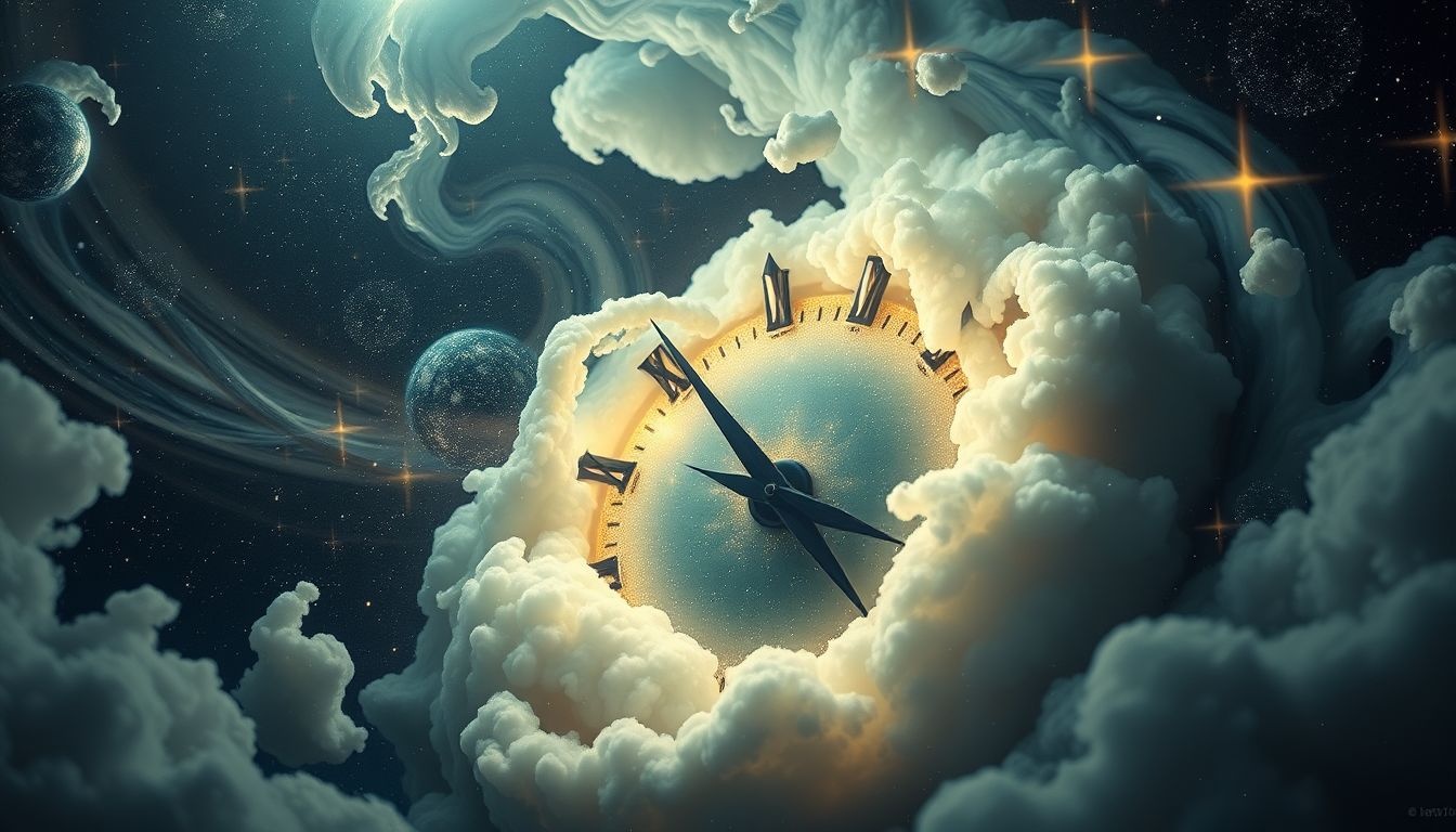 Les flèches pointues symbolisent l'urgence du temps qui s'écoule.