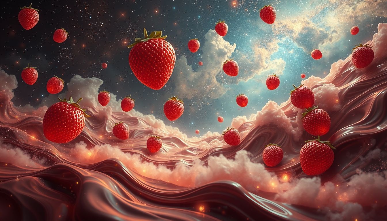 Rêver de fraises et chocolat symbolise un désir passionné profond.