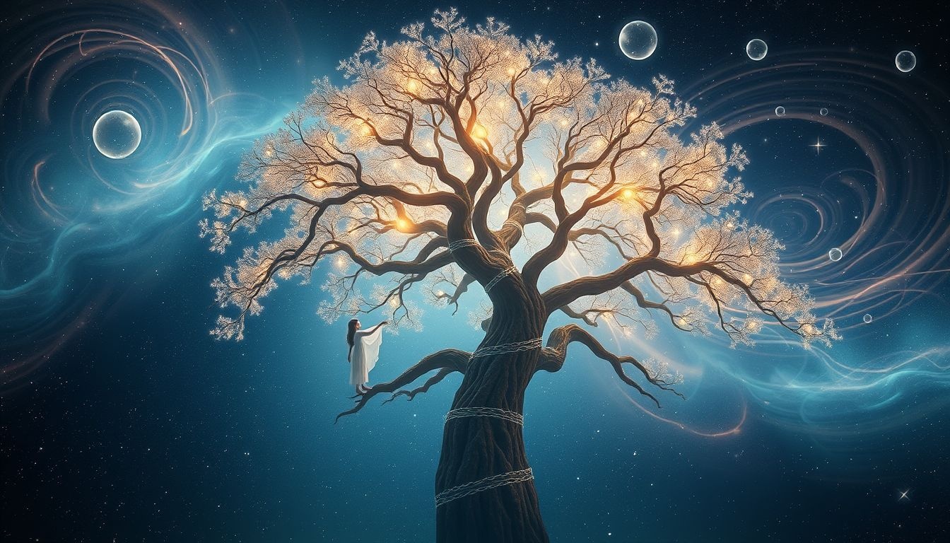 Grimper à un orme symbolise l’ascension vers la sagesse.