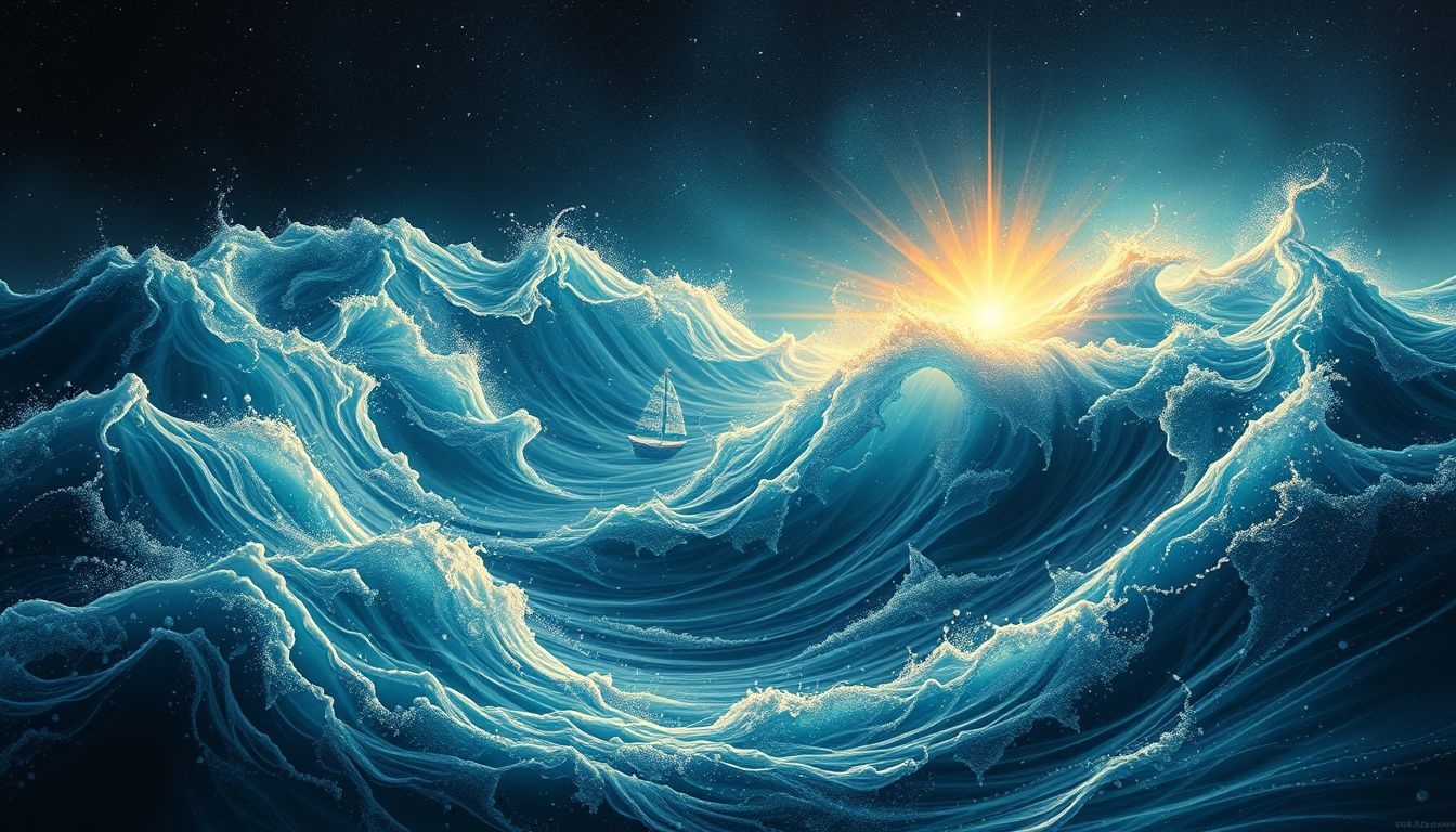 Rêver d'océan agité reflète souvent des émotions tumultueuses internes.