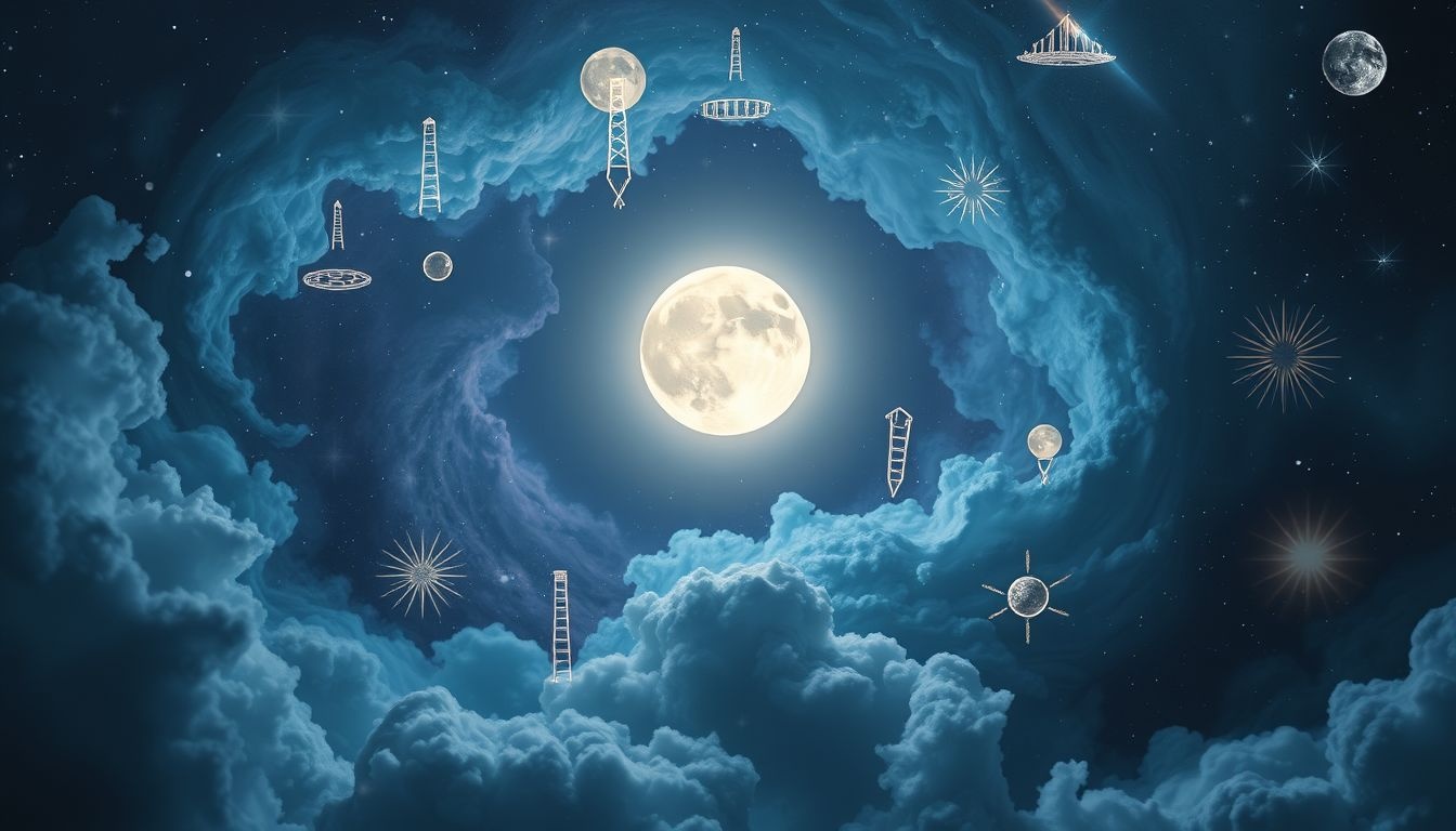 Rêver de la lune révèle souvent une carrière ambitieuse et reconnue.