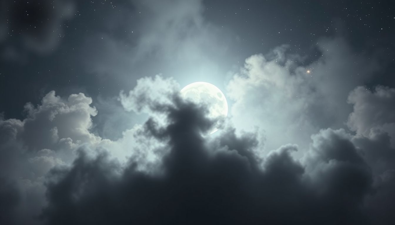 Rêver de lune sombre révèle souvent confusion et illusions profondes.