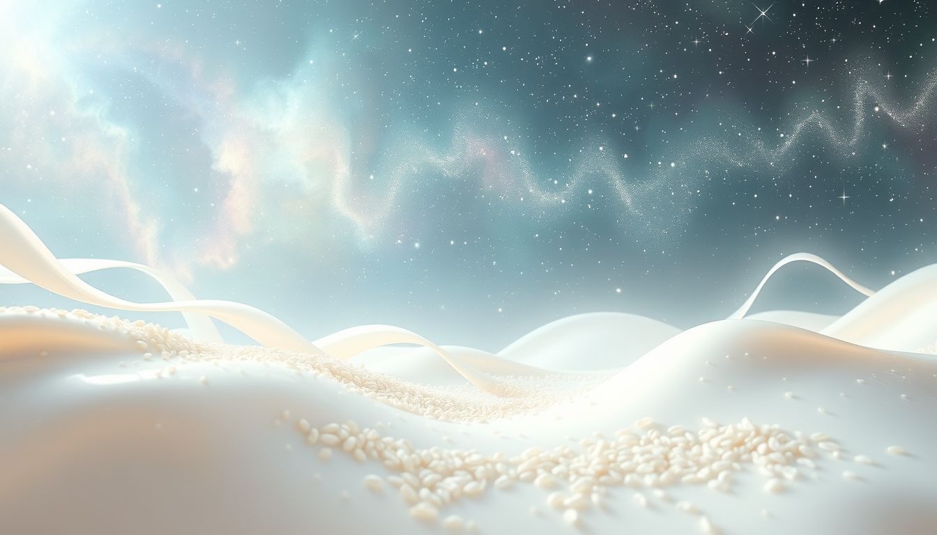 Rêver de lait de riz symbolise une quête de pureté et santé.