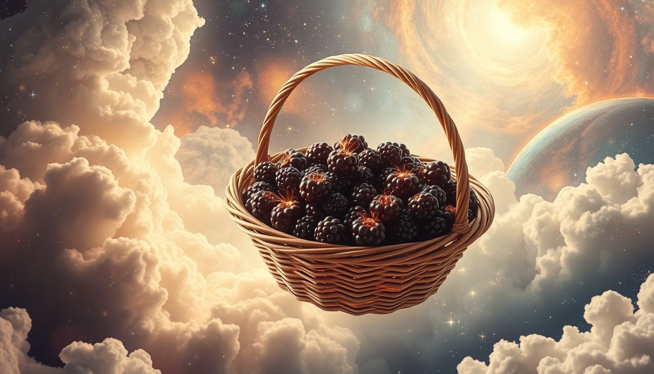 Rêver de mûres en panier symbolise richesse et sécurité intérieure.