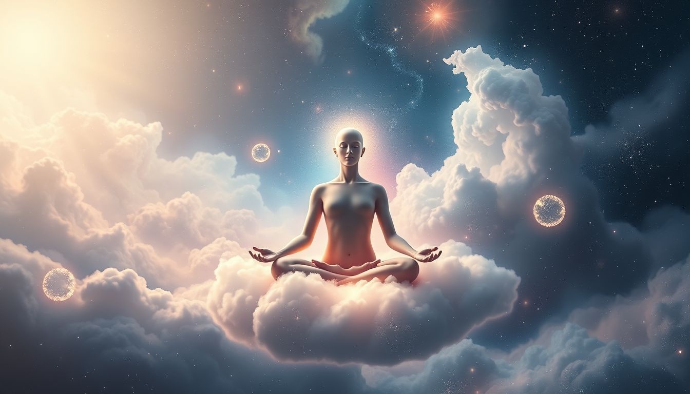 Rêver de méditation symbolise paix intérieure et clarté d'esprit.