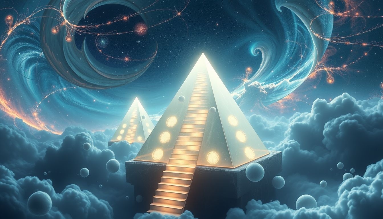 Rêver de pyramides symbolise une ascension vers un but spirituel.