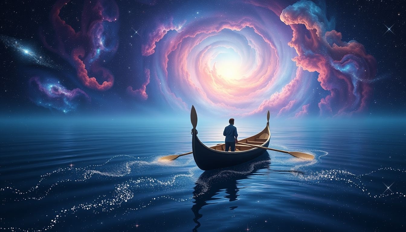 Ramer en gondole symbolise maîtriser activement son destin personnel.