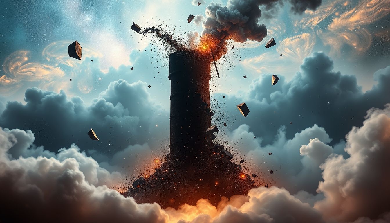 Rêver de ramoner une cheminée qui s'effondre révèle une reconstruction intérieure nécessaire.