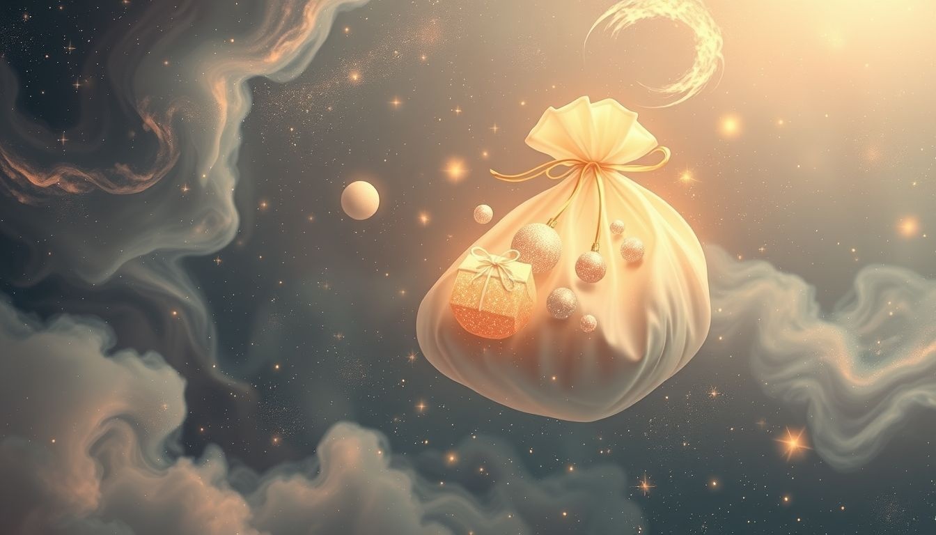 Rêver de sacs remplis de cadeaux symbolise prospérité et bonheur imminent.