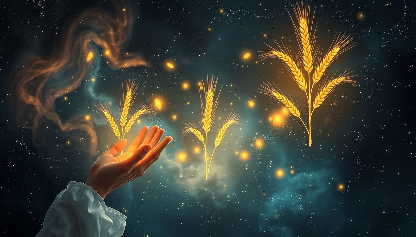 Rêver de semer du blé symbolise préparation et prospérité future.