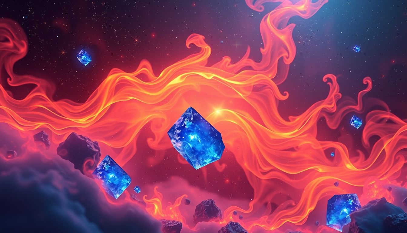 Rêver de sodalite et feu symbolise purification et transformation intérieure profonde.