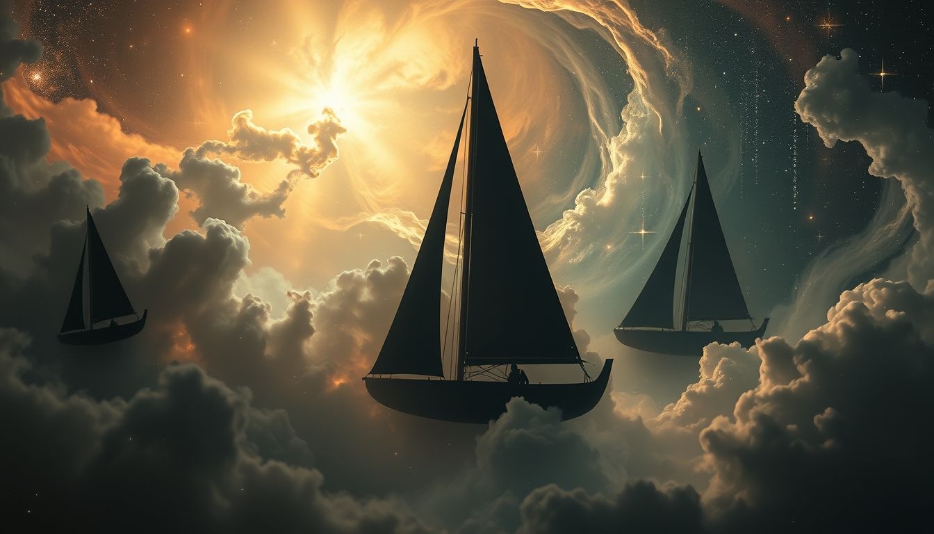 Rêver de voiles noires symbolise souvent secrets et émotions cachées.