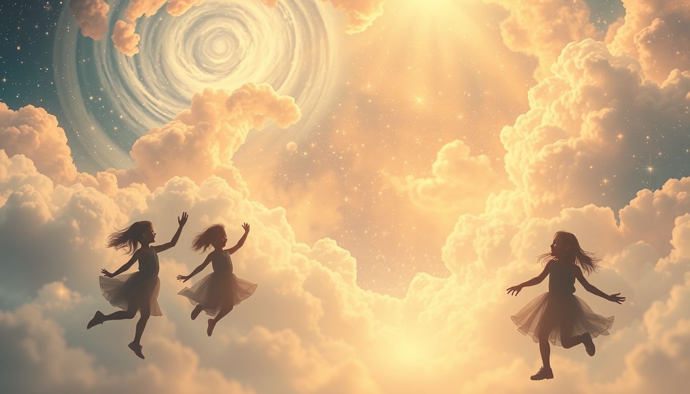 Voir des enfants jouer le matin symbolise innocence et renouveau.