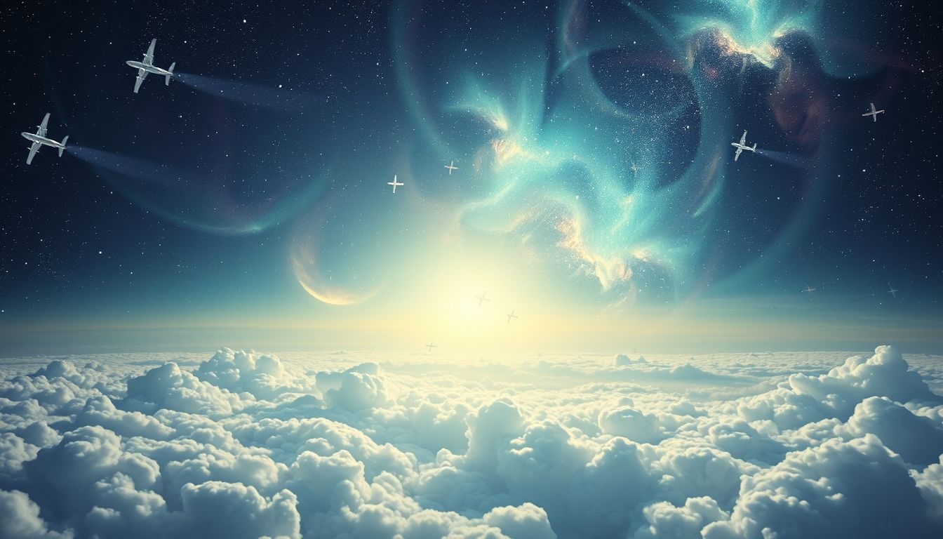 Rêver d’avions dans le ciel symbolise souvent l’ambition et l’évasion.