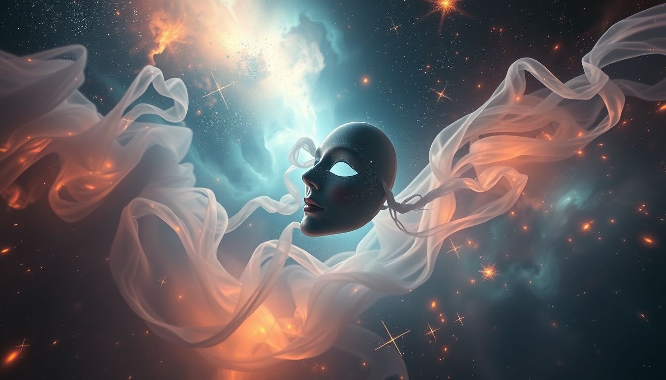 Fuir une mascarade symbolise souvent l'évasion d'une fausse réalité.