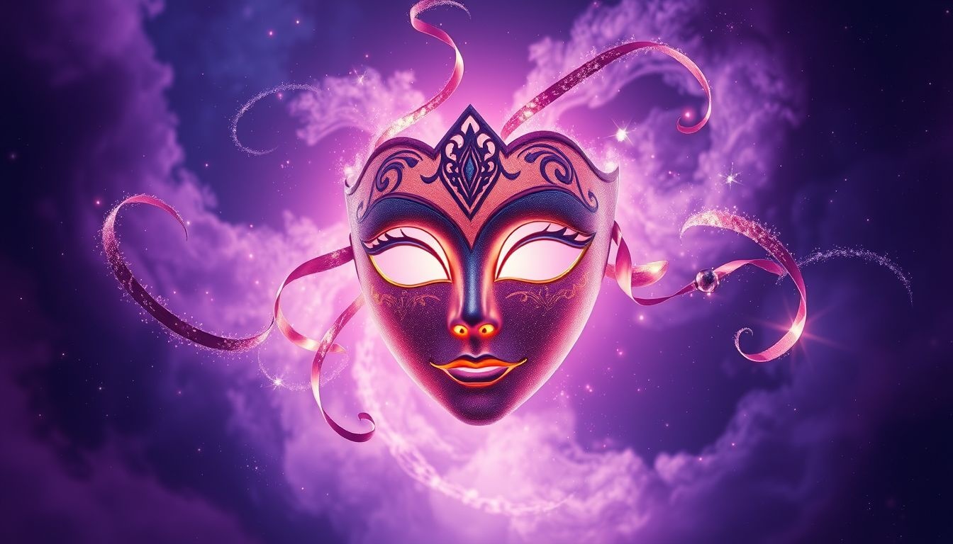 Le masque symbolise souvent la dissimulation de véritables émotions secrètes.