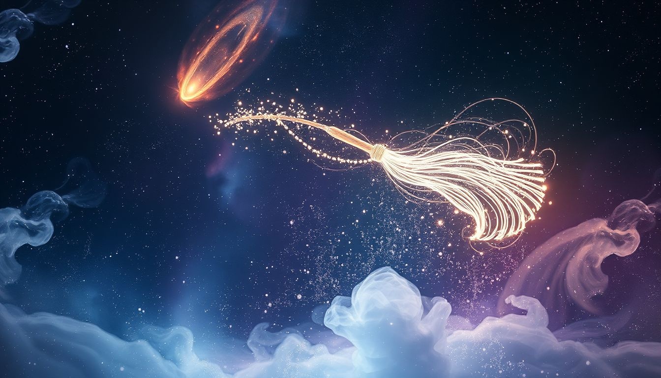 Le balai rêve symbolise purifier son esprit des pensées négatives.