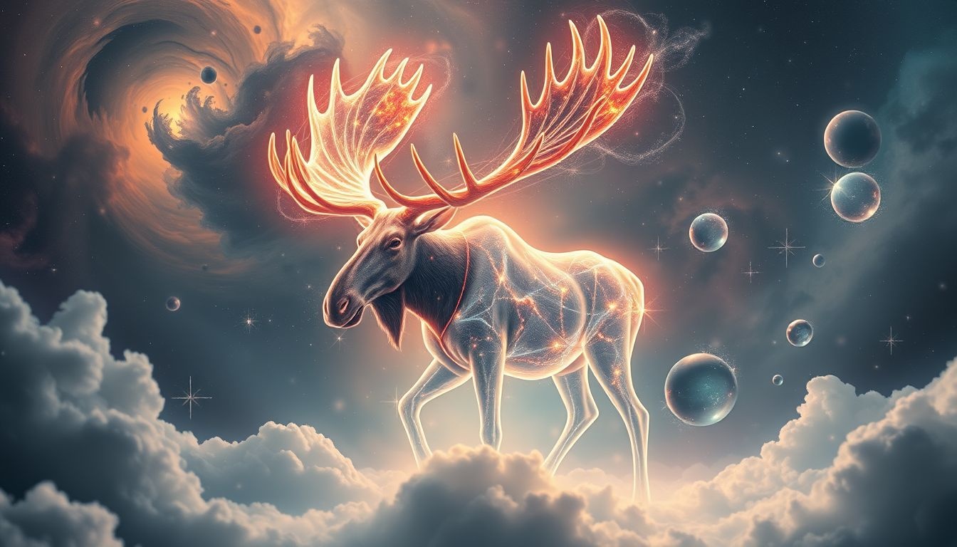 Se transformer en élan symbolise force et renouveau intérieur puissant.