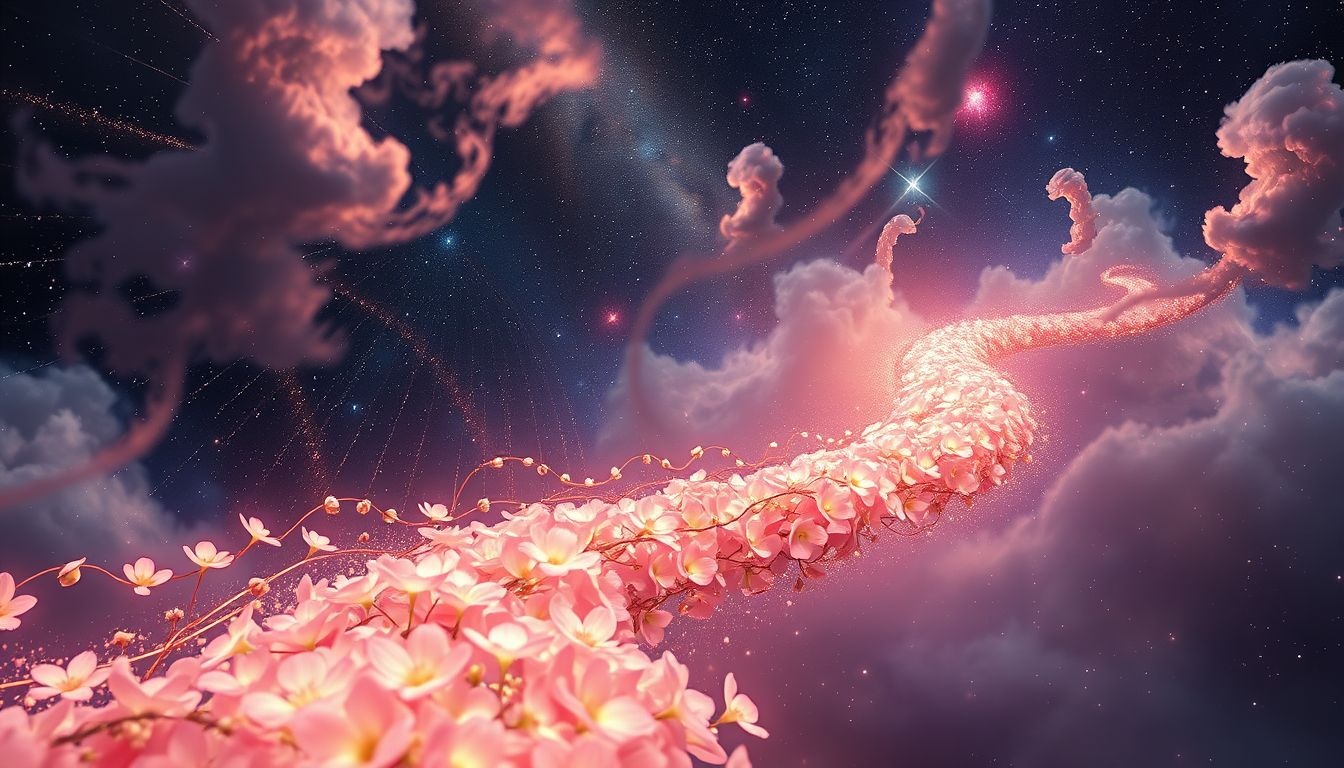 Le sentier fleuri symbolise la joie et l’épanouissement personnel.