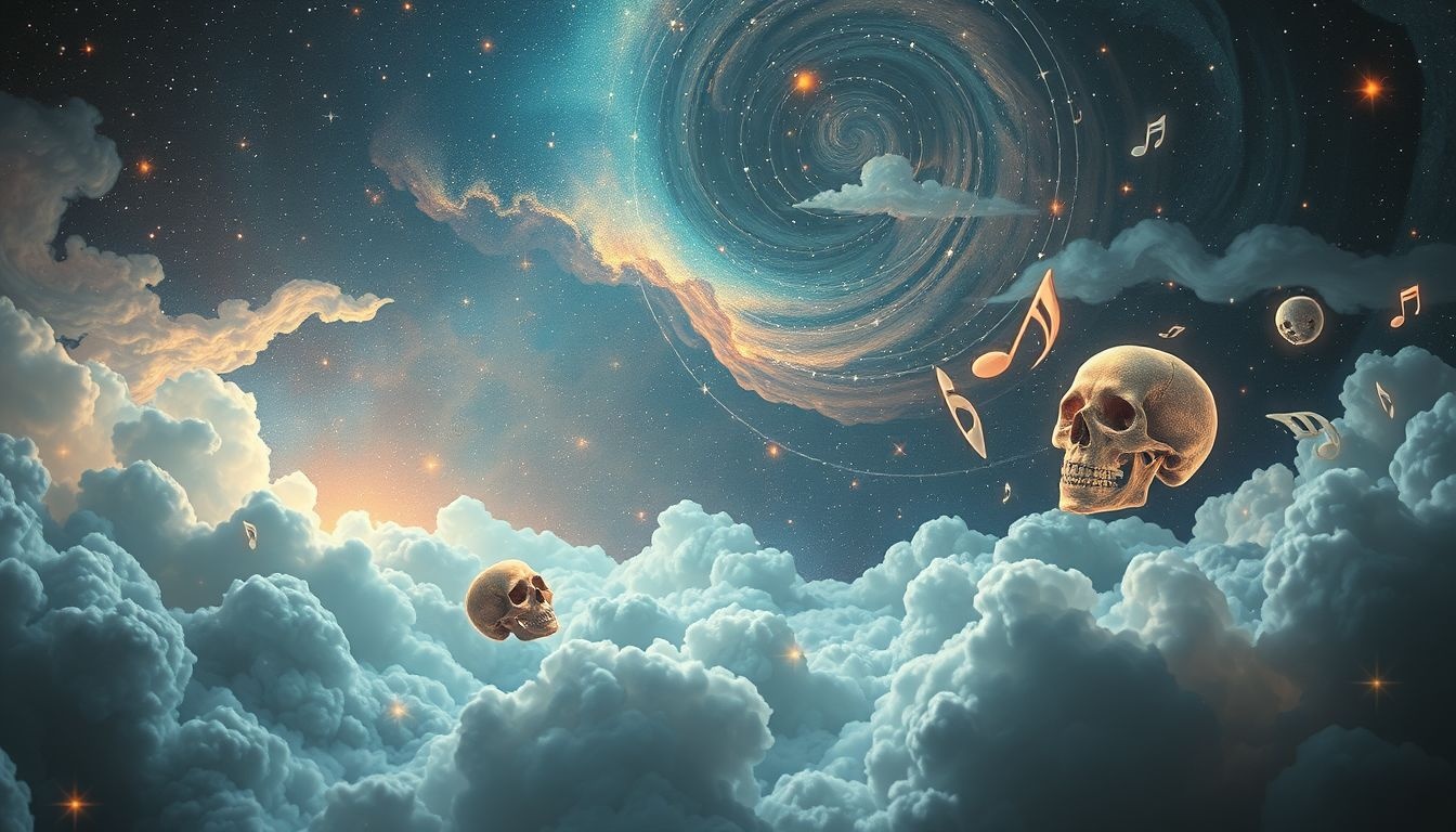 La chanson comique sur la mort symbolise l'acceptation joyeuse du destin.