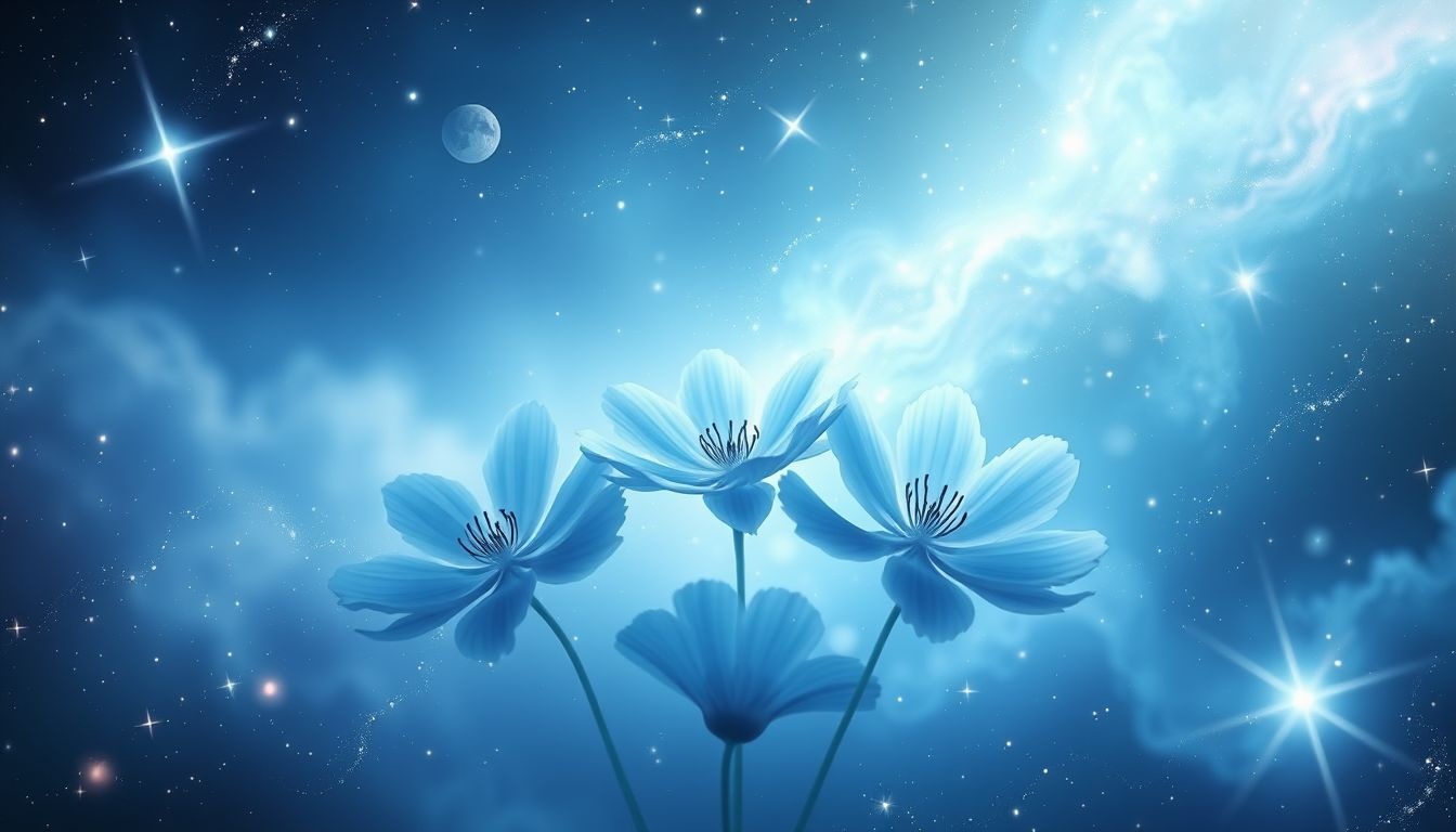 Rêver de fleurs de mauve bleues symbolise paix et intuition profonde.