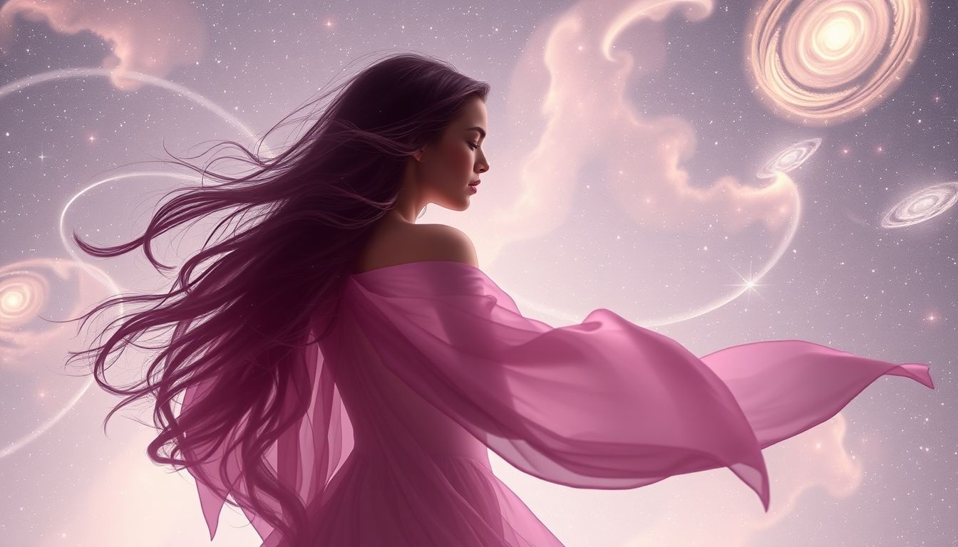 La fleur de mauve symbolise l'intuition féminine et la douceur.