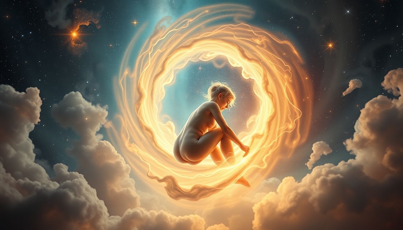 La spirale symbolise souvent un repli intérieur ou une introspection profonde.