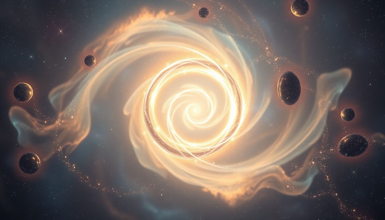 La foi guide vers la lumière au cœur de la spirale.