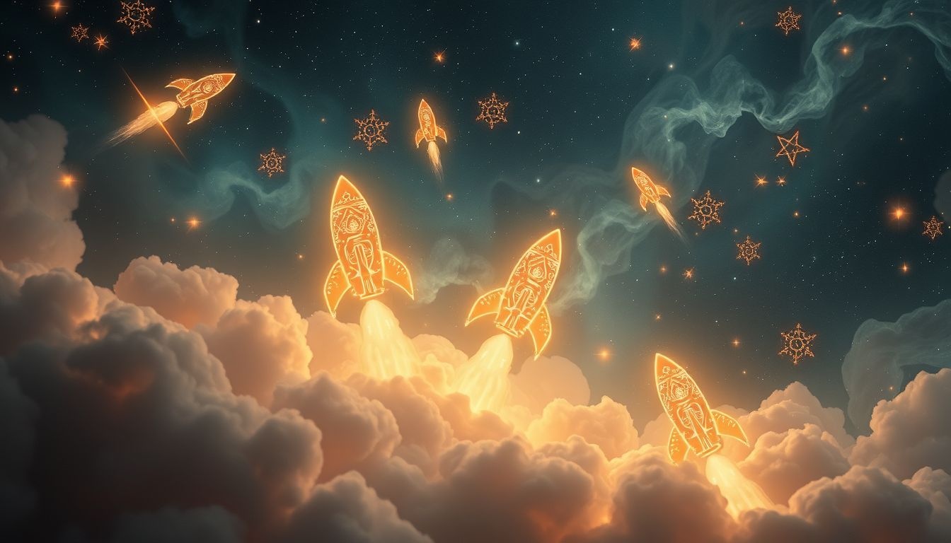 Dans certaines cultures, rêver de fusée symbolise un voyage spirituel.