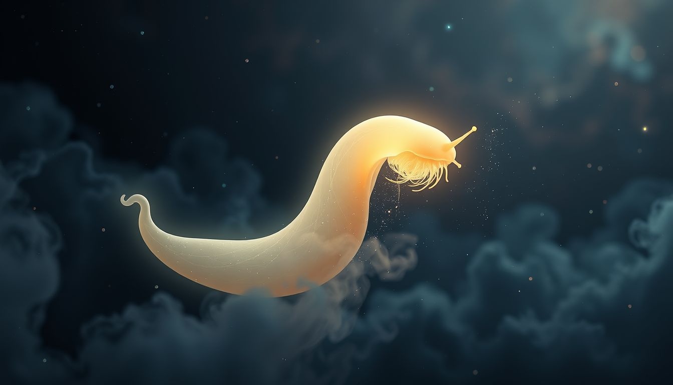La limace symbolise une transformation lente mais nécessaire.