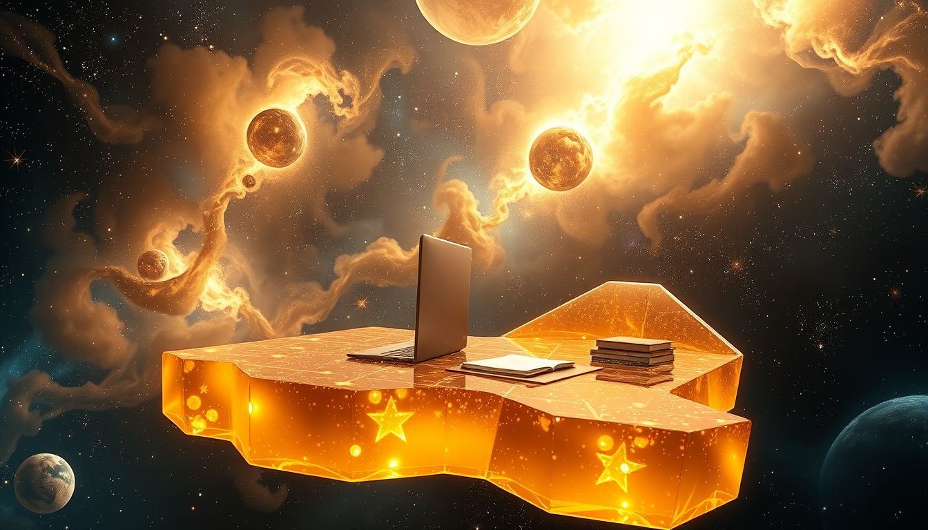 Le comptable en bureau luxueux symbolise réussite et stabilité financière.