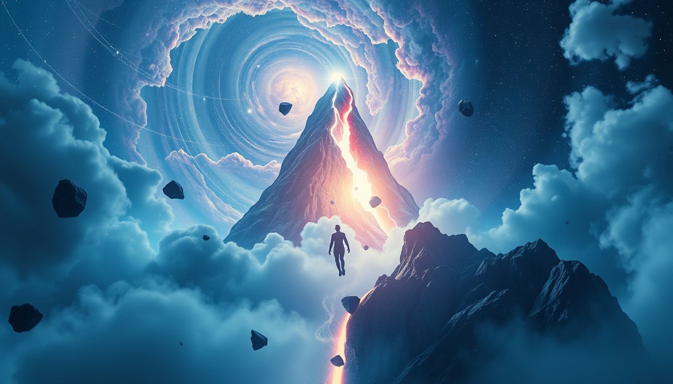 Tomber d’une tour de montagne symbolise la peur de l’échec.