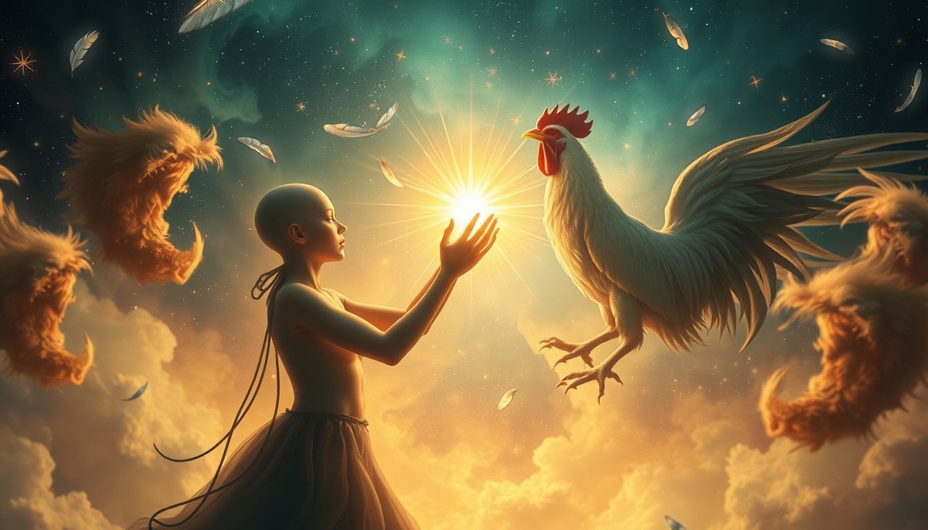 Se battre pour la crête symbolise un conflit de pouvoir intérieur.