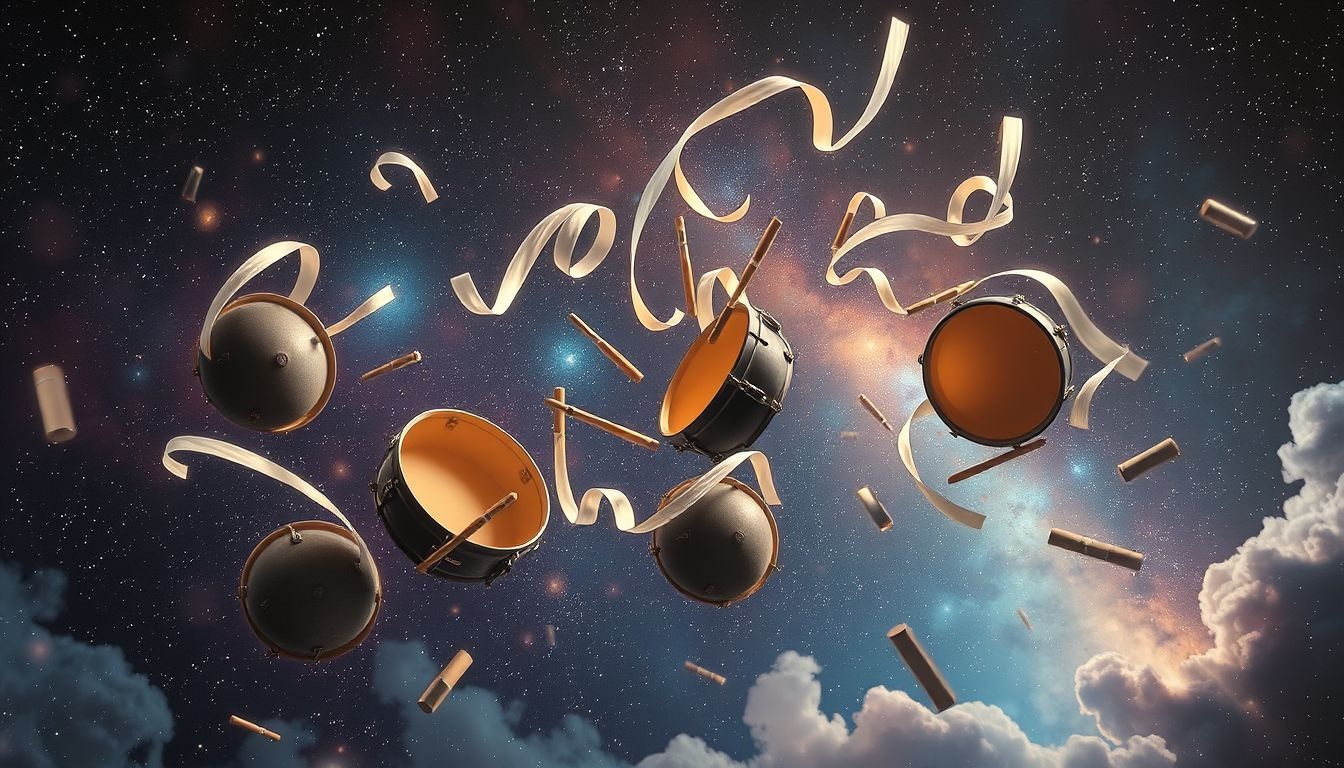 Rêver de batterie désordonnée révèle un esprit confus et agité.