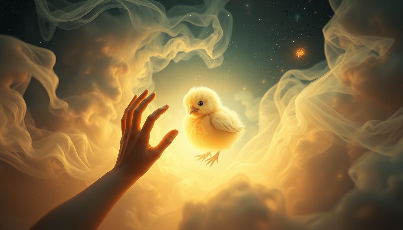 Avoir peur d’un poussin révèle crainte de vulnérabilité nouvelle.