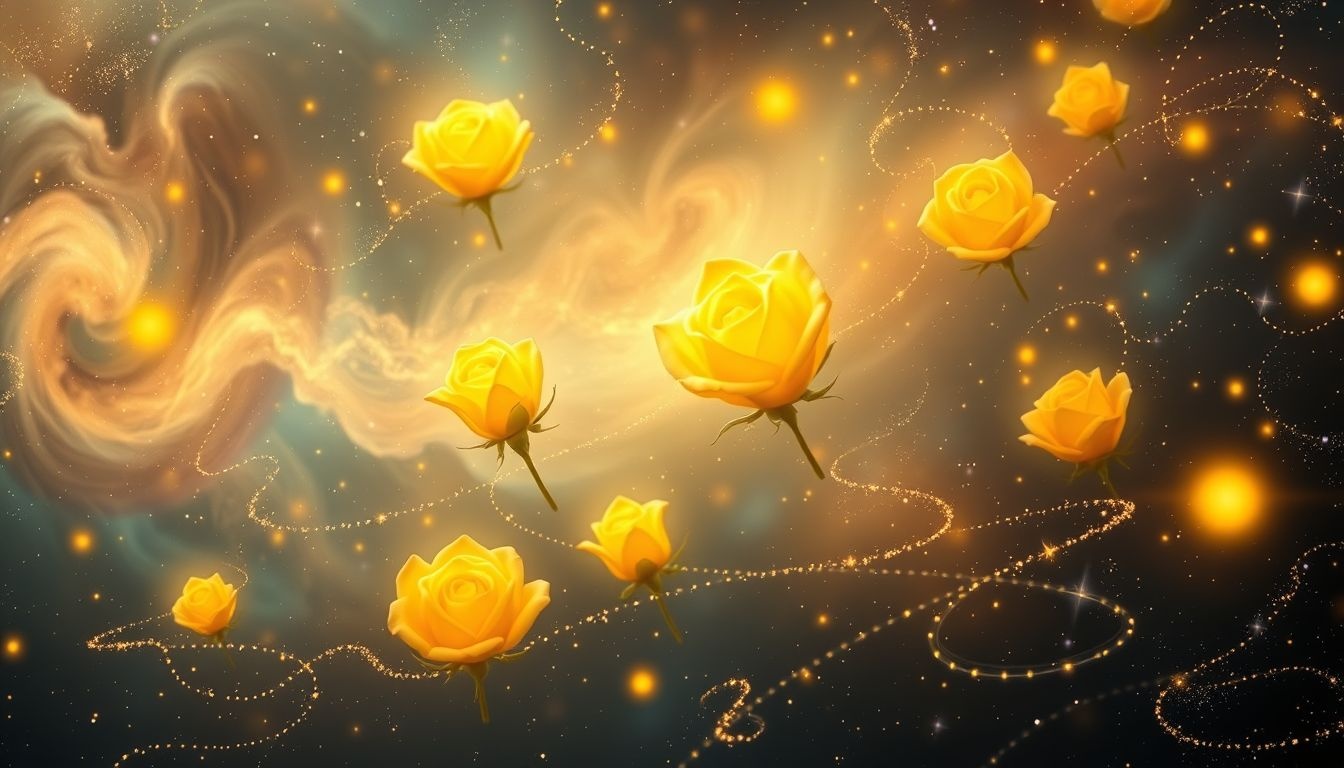 Les boutons de rose jaunes symbolisent l'espoir et la joie sincère.