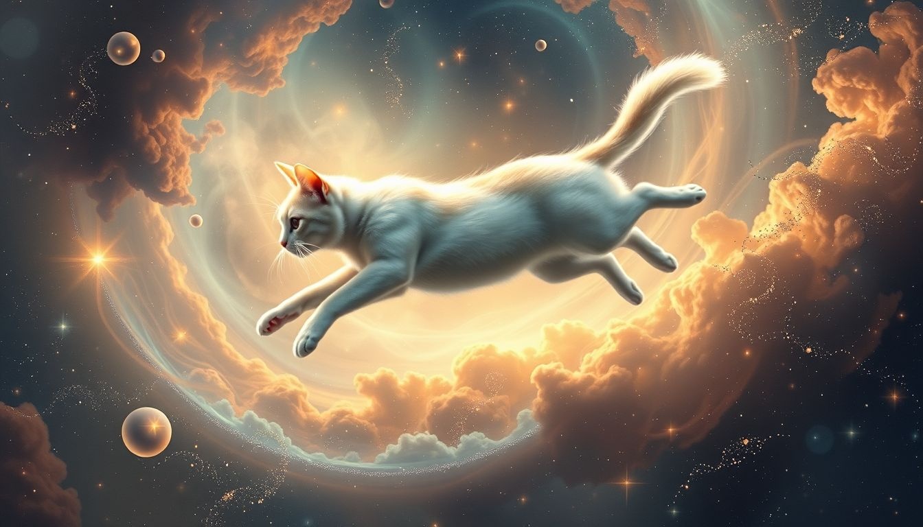 Un chat mâle qui saute symbolise l'audace et l'ambition.