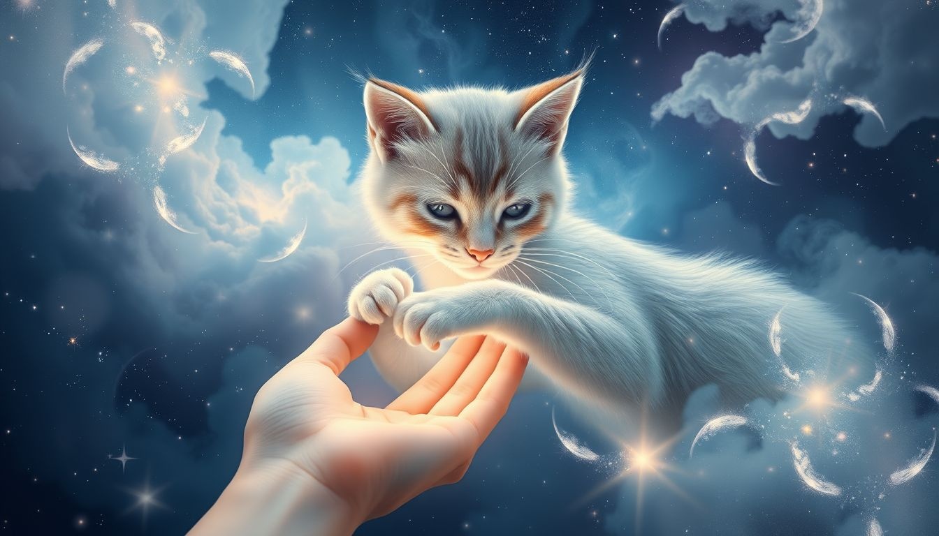 Un chat mâle qui caresse symbolise l'affection et la protection.