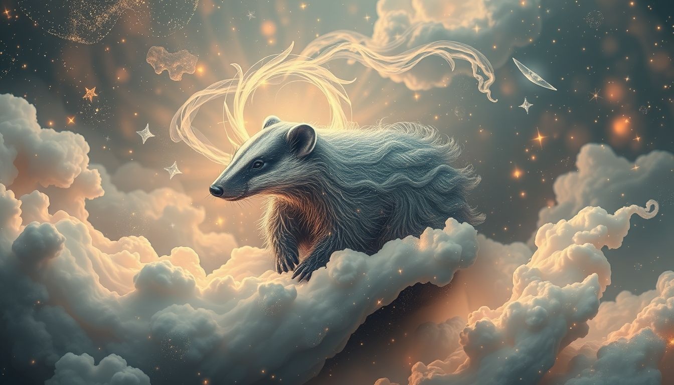Voir un blaireau en rêve symbolise souvent la résilience intérieure.