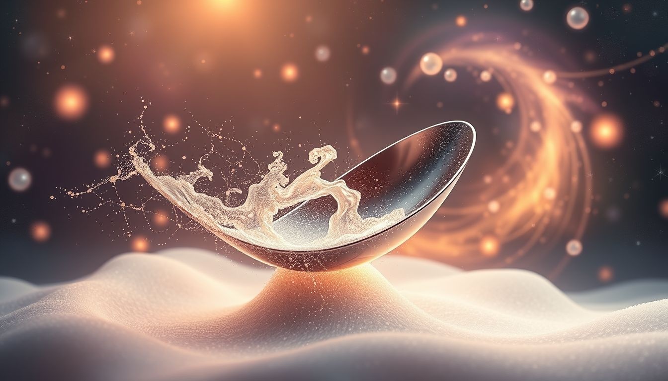 La cuillère qui se transforme symbolise une métamorphose intérieure profonde.